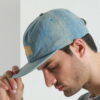DENIM WASHED DAD HAT WITH FLAT BRIM - Image 3