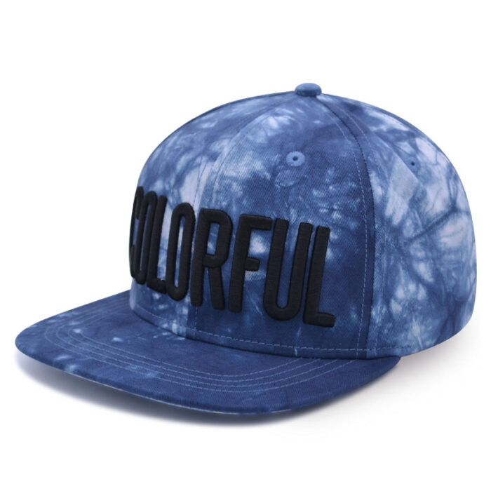 TIE-DYE SNAPBACK CAP W/ 3D EMBROIDERY